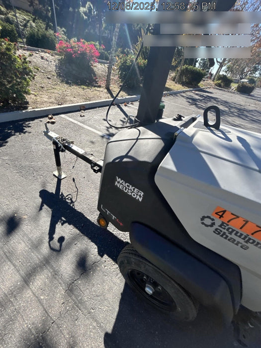 2024 Wacker Neuson LTT4 Diesel, Kohler KDW702, Deep Sea Controller, Auto Start, LED 320W, Bypass Outlet, T3