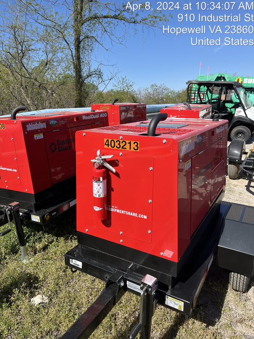 2024 Shindaiwa DGW400MDL Kubota D902 Engine, 23 HP, Dual Op Welder, Wire, Arc, Droop Stick, Tig, and CC Stick Functionality, Simulphase, 3 Phase and 1 Phase Gen Output, Single Axle NB Trlr, Slr Trckl Chrg 12V 12W, Fire Ext