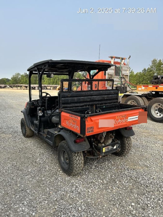 Kubota RTV-X1140W-H 4wd Utility Cart, 4 Seat, Diesel, LED Strobe, Windshield Tempered Glass, Plastic Canopy, Wire Harness Kit, Backup Alarm