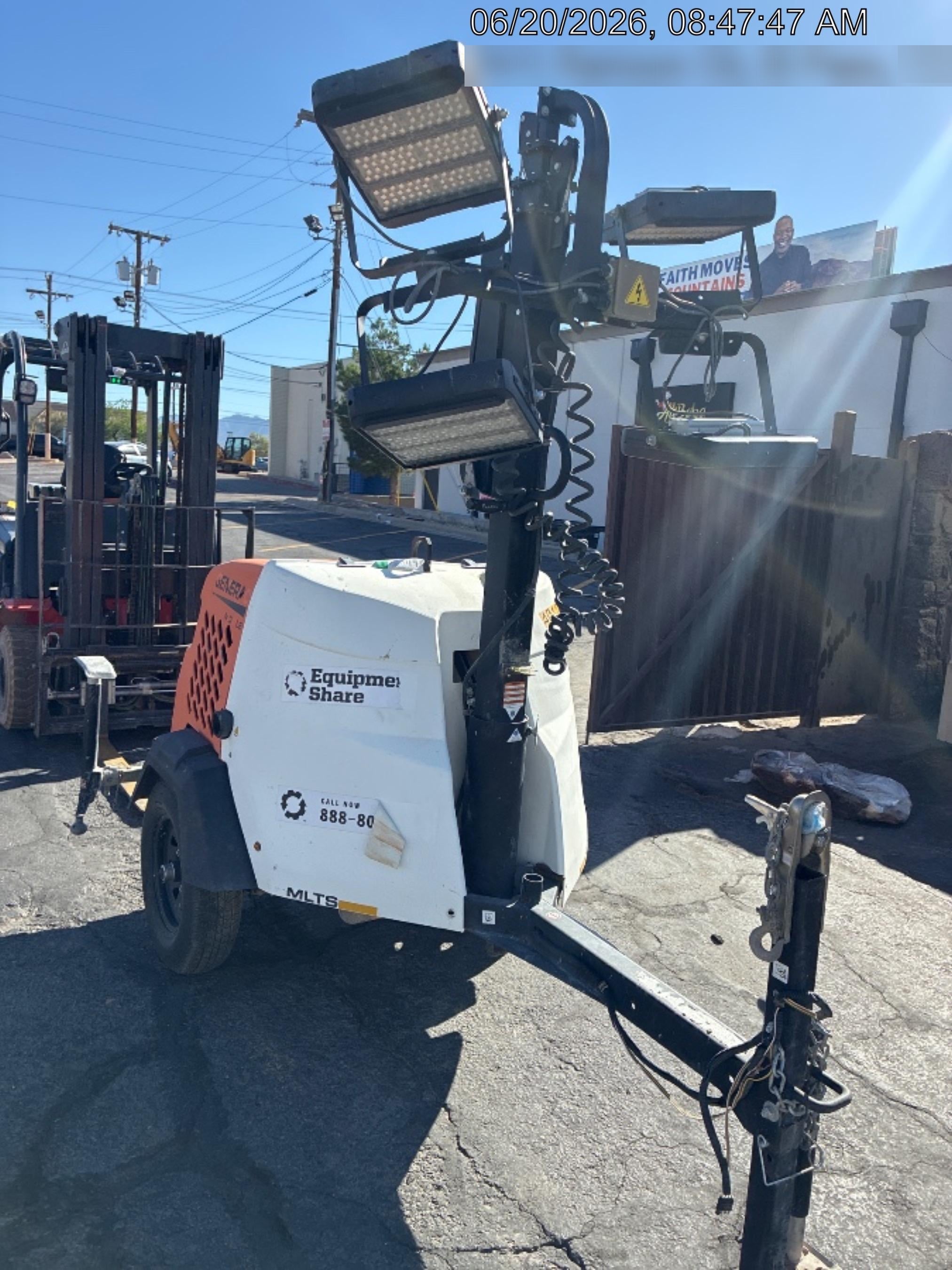 2024 Generac MLT2 Diesel, Flex Switch 120V Input, Powerzone Controller, 
(4) 320W LED Lights, 4kW Generator, 39.9 Gal Fuel Tank, 2" Ball, T3