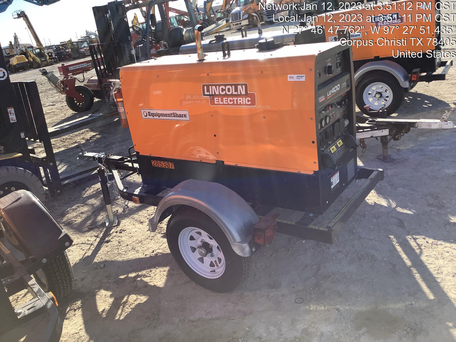 2022 Lincoln Electric LE400 Kubota V1505, Trlr, Cable Rack, Light Kit, ES Decals, T3