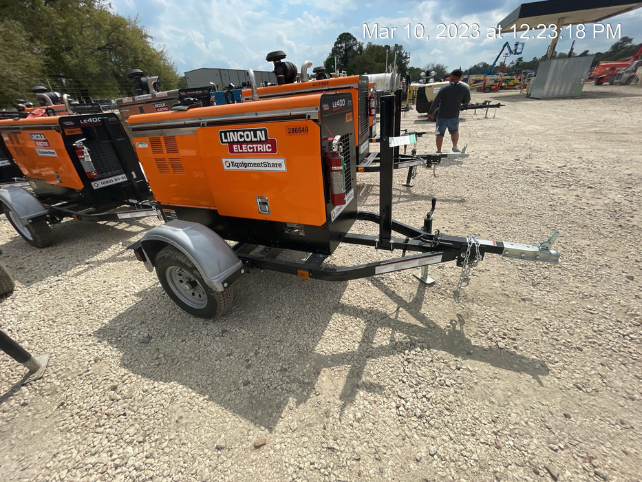 2022 Lincoln Electric LE400 Kubota V1505, Trlr, Cable Rack, Light Kit, ES Decals, T3