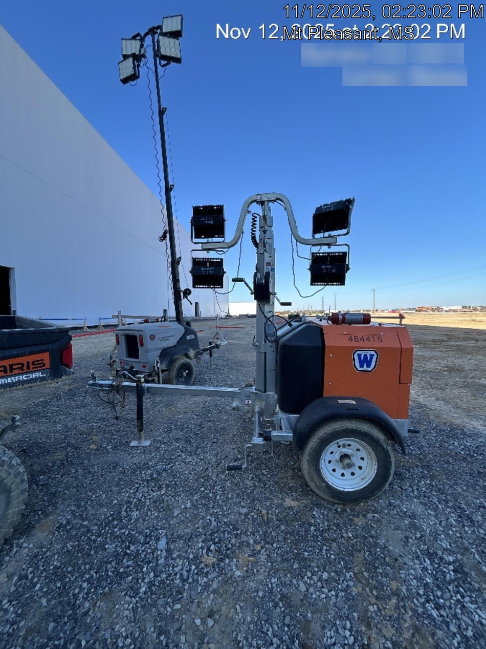 2024 Wanco WLTT-4MM4K Diesel, Mitsubishi L2E, 9.0HP @1800 rpm, Deep Sea Controller, Shore Power Plug, Auto Start, (4) 350W LED Floodlights, 4kW Generator, 60 Gal Fuel Tank, 2" Ball, T3