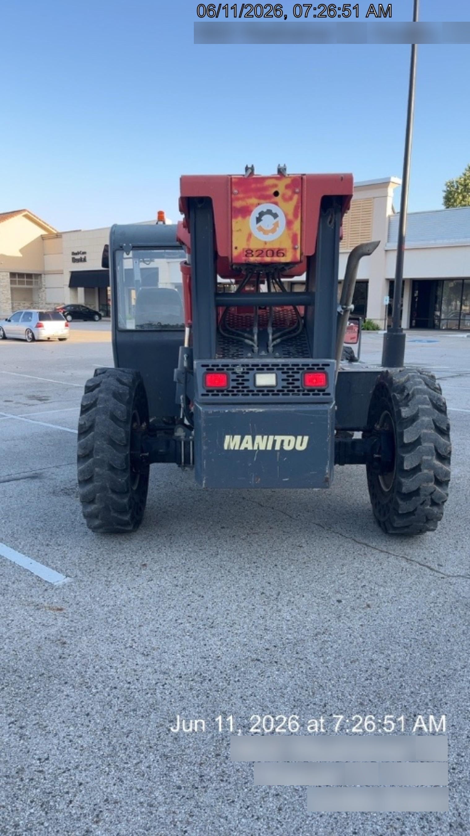 2018 Manitou MTA10055 Manitou MTA 10055 w/Open ROPS, Work Lights/Strobe, Aux Hyd, Solid Tires, Lift Hook, 66" Carriage, 60" Forks