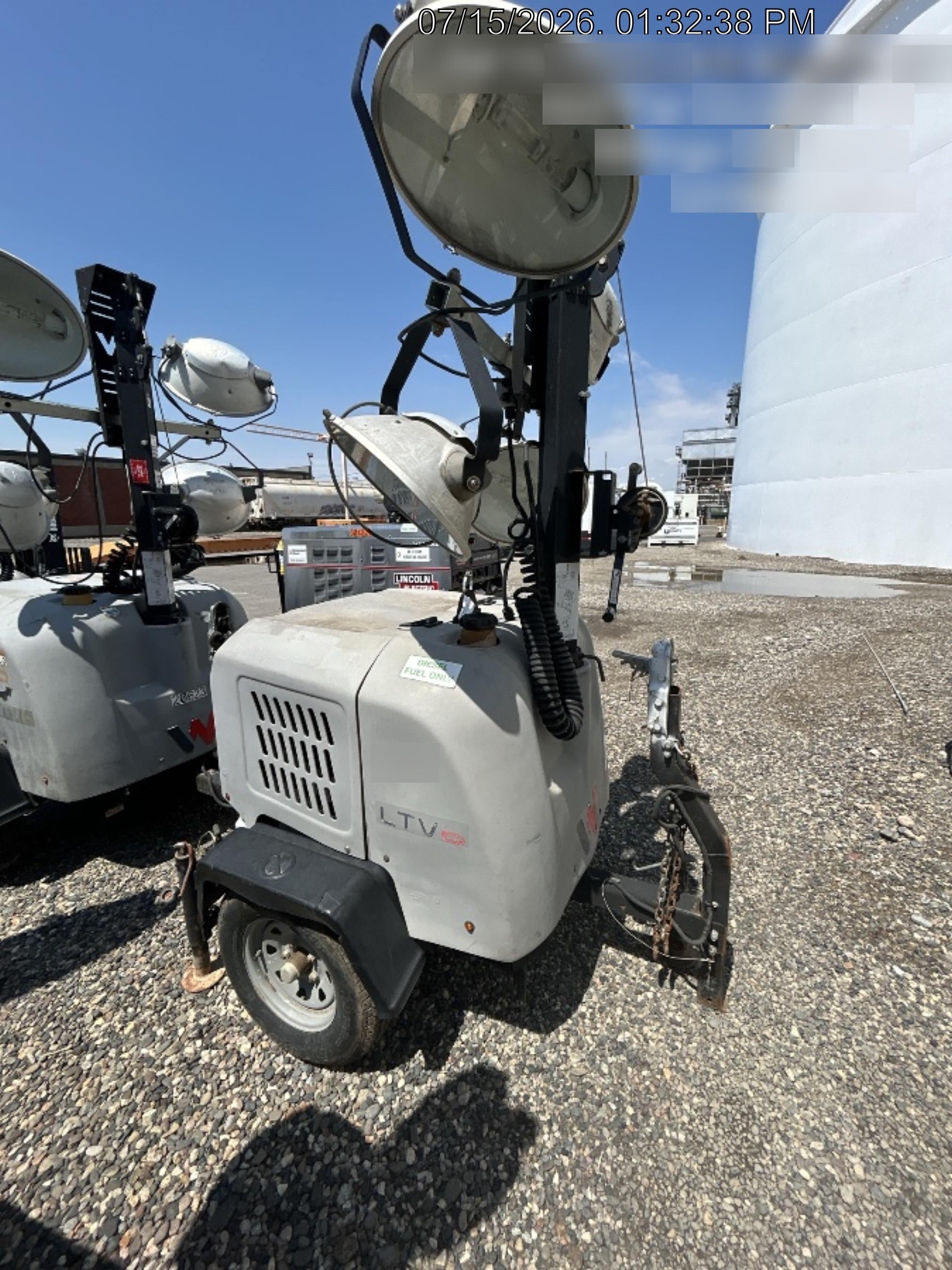 2018 Wacker Neuson LTV6L-MH Wacker Neuson LTV6L Mobile Light Tower w/Fuel Level Sensor Installed