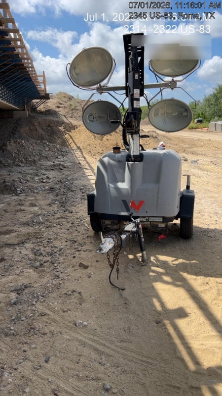 2019 Wacker Neuson LTV6L-MH Mobile Light Tower w/Fuel Level Sensor Installed