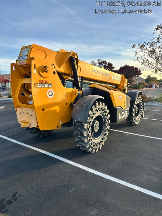 2020 JCB 509-42 Canopy, Solid Tires, Work Lights, Beacon, Aux Hydraulics, Back up Alarm, Lifting Eye, ES Decals