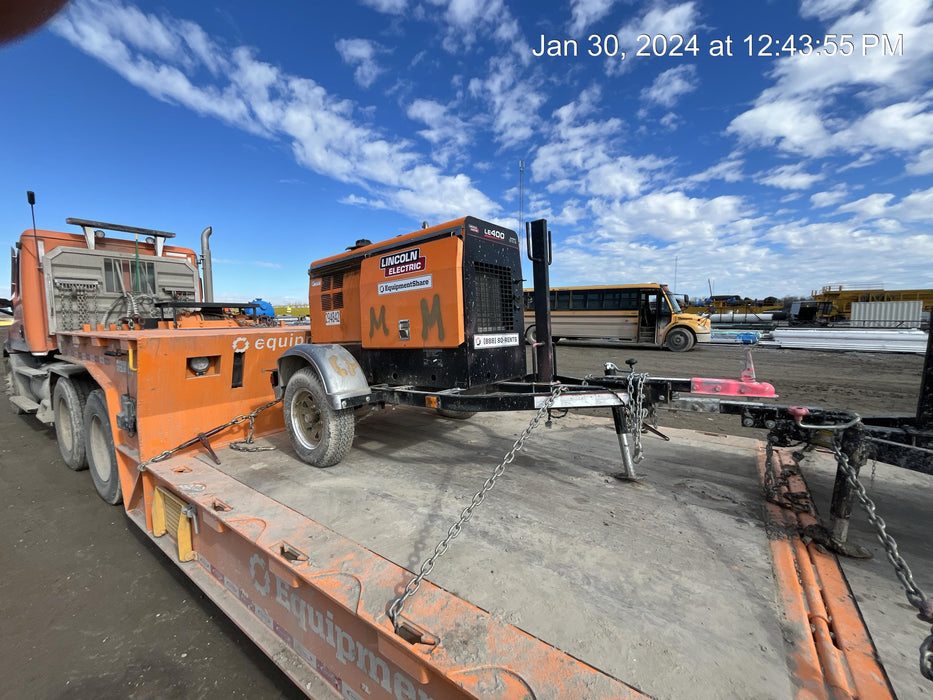 2023 Lincoln Electric LE400 Kubota V1505, Trlr, Cable Rack, Light Kit, ES Decals, T3