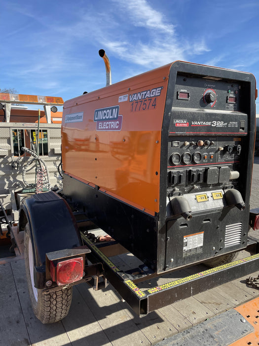 2021 Lincoln Electric Vantage 322 Vantage 322 Ready Pak 3 w/ Decals, ORANGE (includes trailer, cable rack, fender light kit) NO Telematics