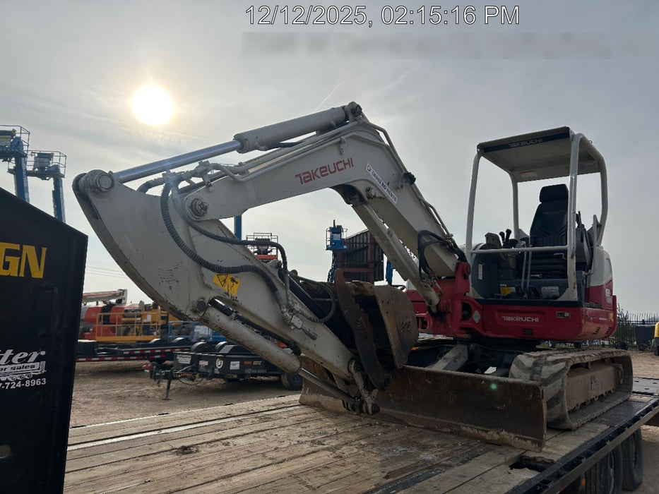 2019 Takeuchi TB260 Takeuchi TB260 Canopy w/Rubber Tracks, Auxiliary Hydraulics, Standard Blade, Manual QC