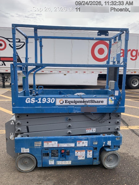 2020 Genie GS-1930 Solid Non Marking Tires, Beacon, Folding rails with half height swing gate, 800W Inverter