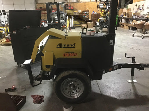 2020 Allmand NLV3GR (4) LED Light Fixture 350W, 23' Vertical Mast, 3kW Prime, Towable, Deep Sea L401, Leveling Jacks, Yanmar T4F 5.8hp