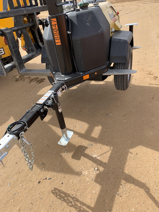 Allmand NLV3GR (4) LED Light Fixture 350W, 23' Vertical Mast, 3kW Prime, Towable, Deep Sea L401, Leveling Jacks, Yanmar T4F 5.8hp