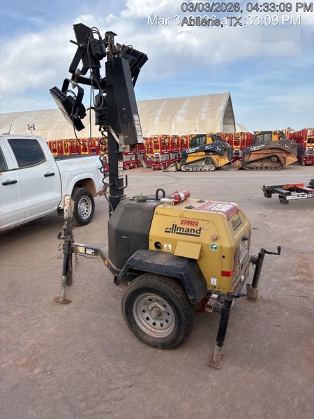 2022 Allmand NLV3GR (4) LED Light Fixture 350W, 23' Vertical Mast, 3kW Prime, Towable, Deep Sea L401, Leveling Jacks, Yanmar T4F 5.8hp
