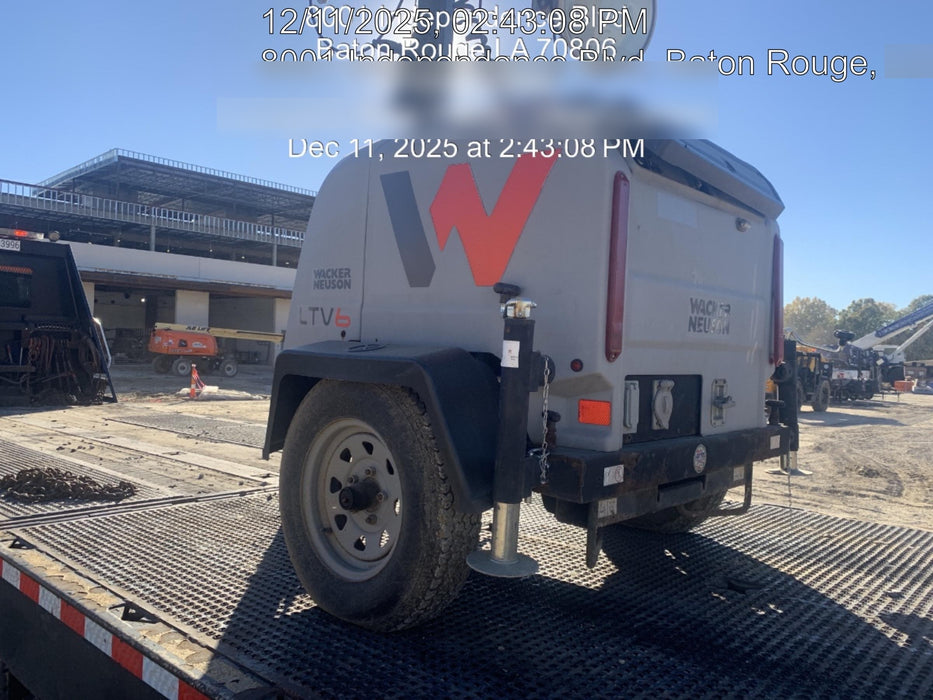 2019 Wacker Neuson LTV6L-MH Wacker Neuson LTV6L Mobile Light Tower w/Fuel Level Sensor Installed