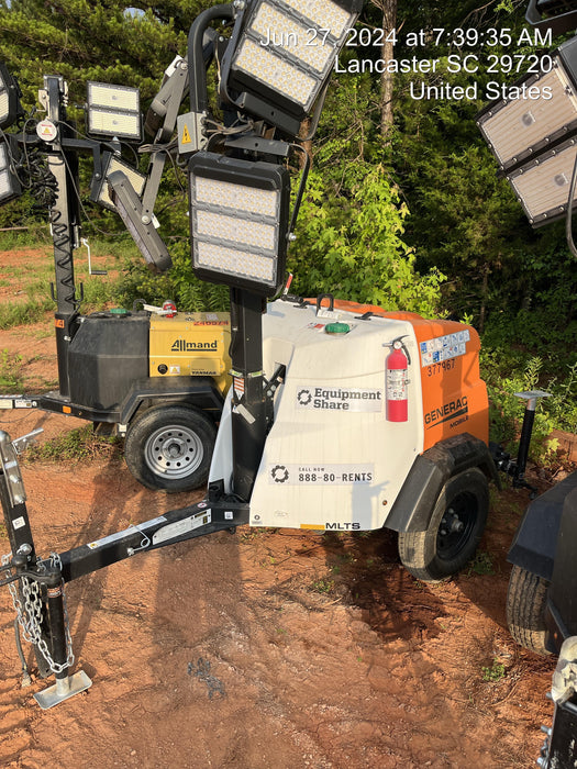 2023 Generac MLT2 Diesel, Flex Switch 120V Input, Powerzone Controller, 
(4) 320W LED Lights, 4kW Generator, 39.9 Gal Fuel Tank, 2" Ball, T3