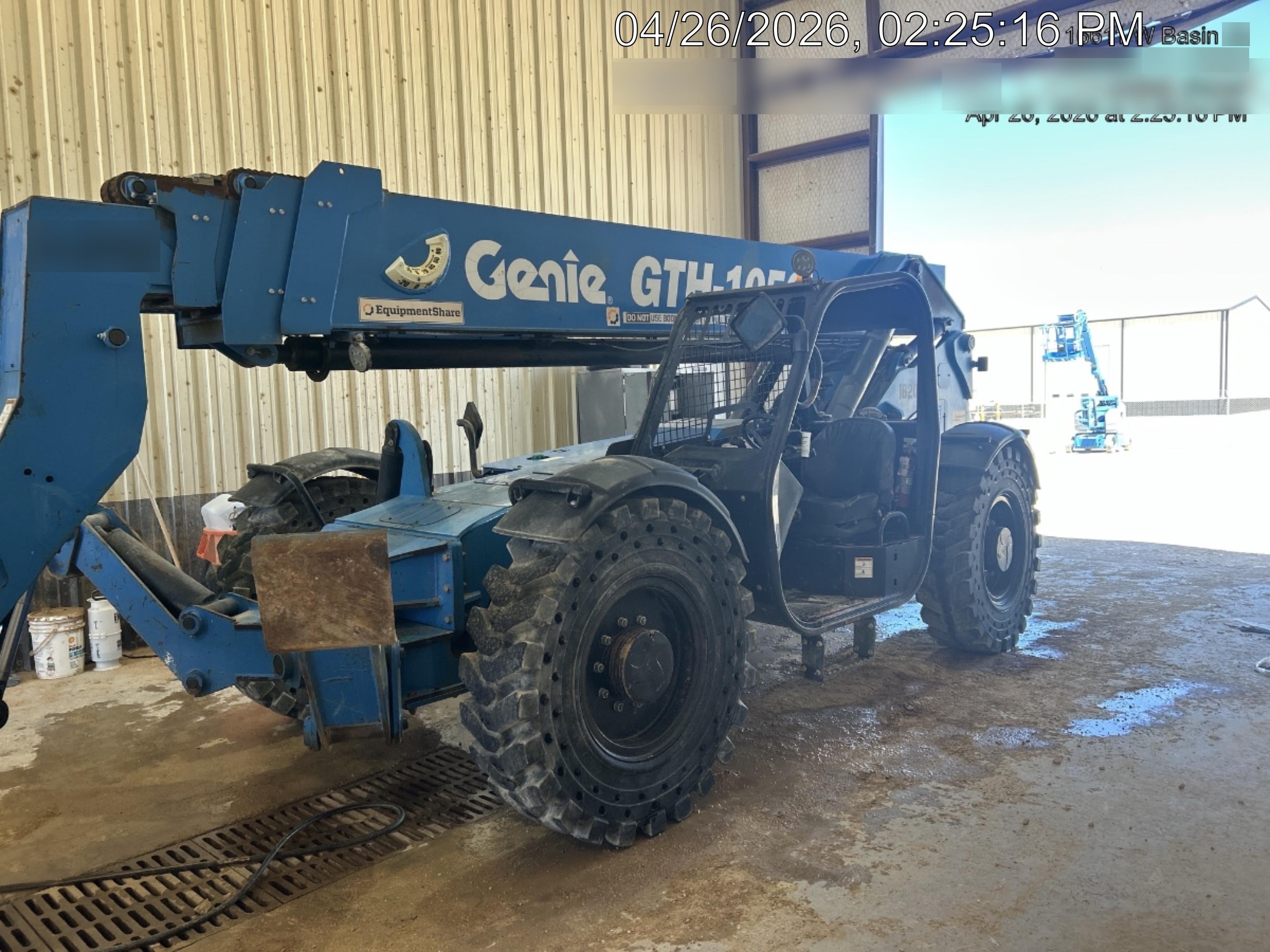 2018 Genie GTH-1056 Genie GTH-1056 w/ROPS, Work Lights, Solid Tires, RH Cab Mesh, Beacon, 60" Carriage and Forks