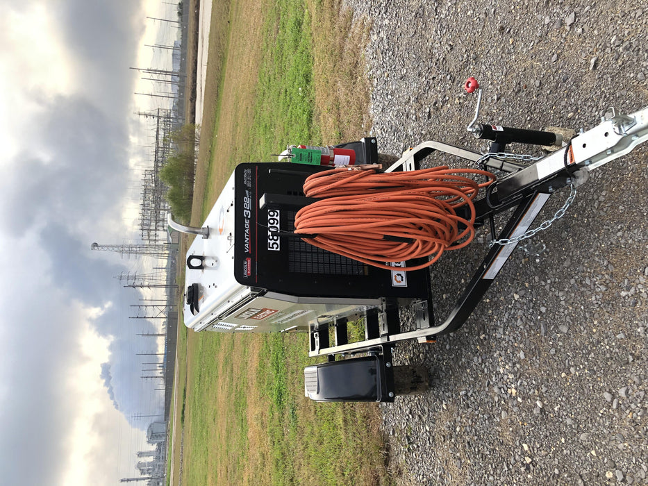 2019 Lincoln Electric Vantage 322 Welder Ready-Pak 3, Two wheel trailer, Fender and Light kit, Cable Rack