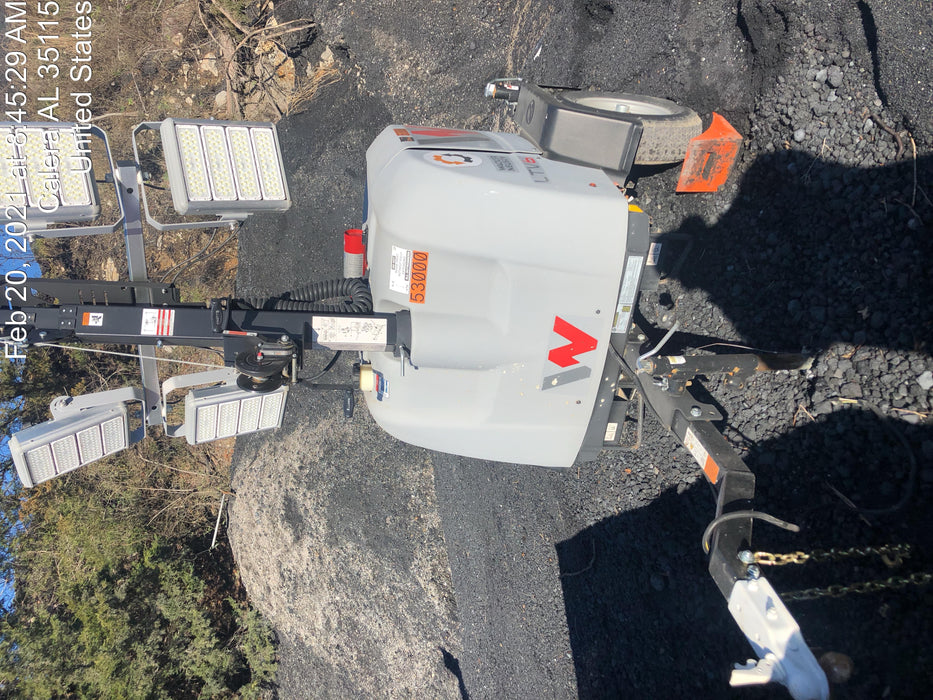 2018 Wacker Neuson LTV6L-MH Wacker Neuson LTV6L Mobile Light Tower w/Fuel Level Sensor Installed