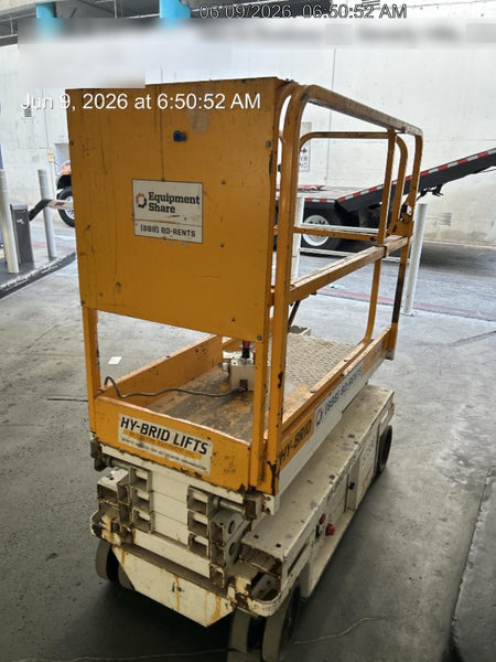 Custom Equipment HB-1430 <ul>
 <li>Hy-Brid Scissor Lift</li>
  <li>Platform capacity up to 670 lbs.</li>
  <li>Working height up to 20 ft</li>
  <li>Weighs under 1,700 lbs.</li>
  <li>Non-marking wheels </li>
</ul>