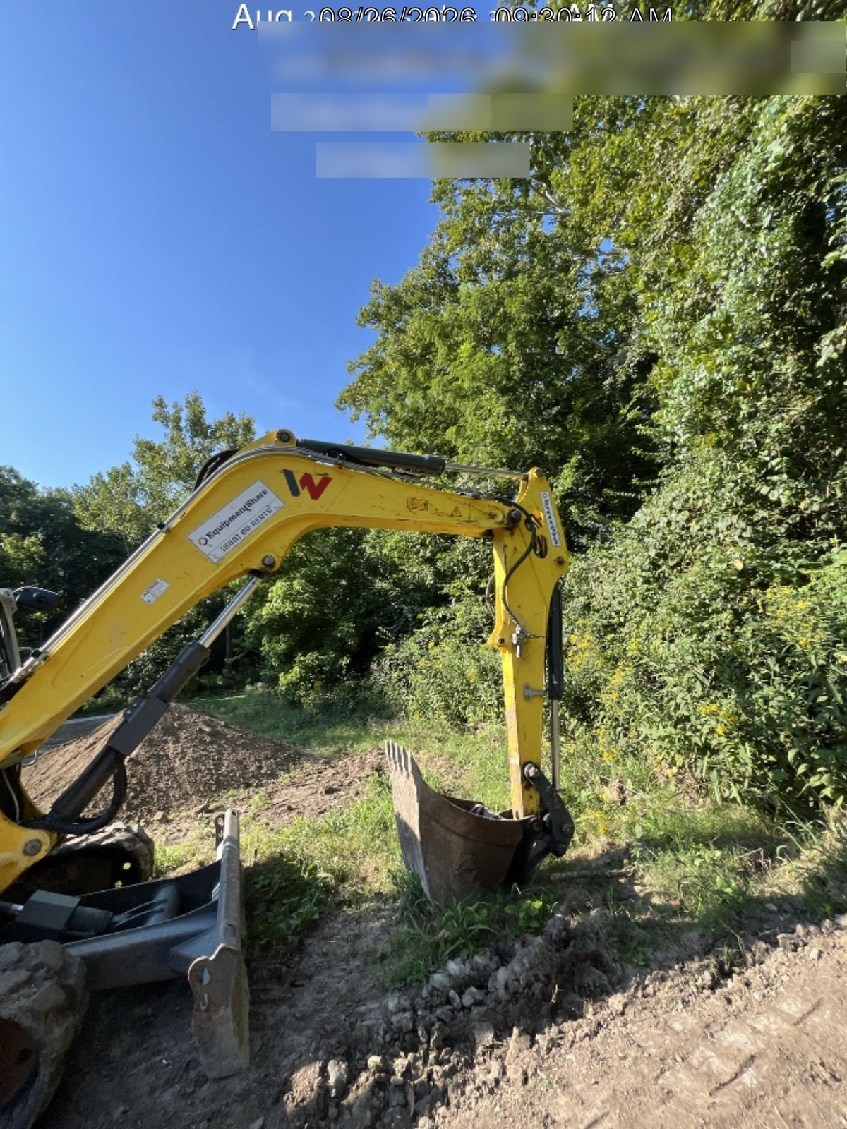 Wacker Neuson ET90 Cab, Long Dipperstick, Track, Bucket