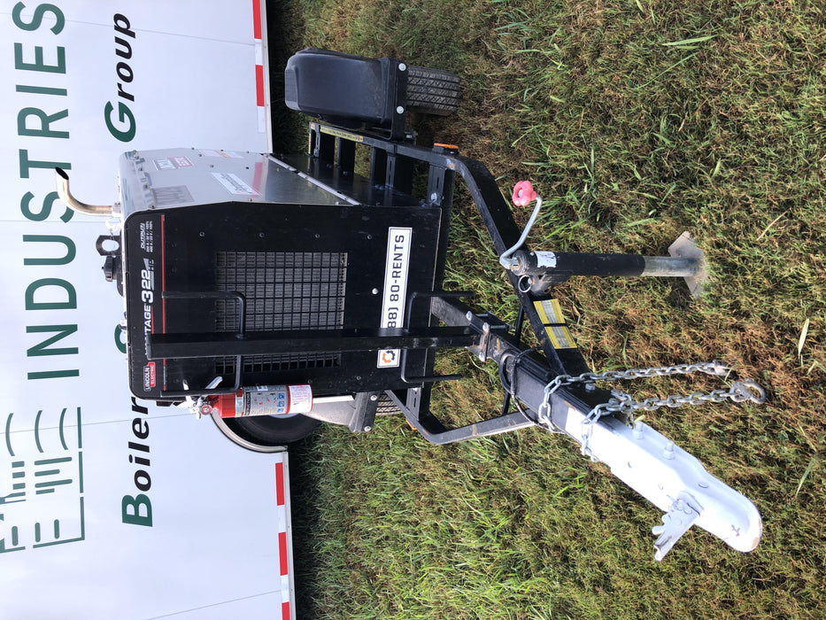 2019 Lincoln Electric Vantage 322 Welder Ready-Pak 3, Two wheel trailer, Fender and Light kit, Cable Rack