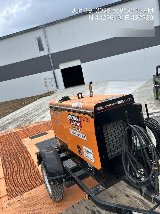 2021 Lincoln Electric Vantage 322 Vantage 322 Ready Pak 3 w/ Decals, ORANGE (includes trailer, cable rack, fender light kit) NO Telematics