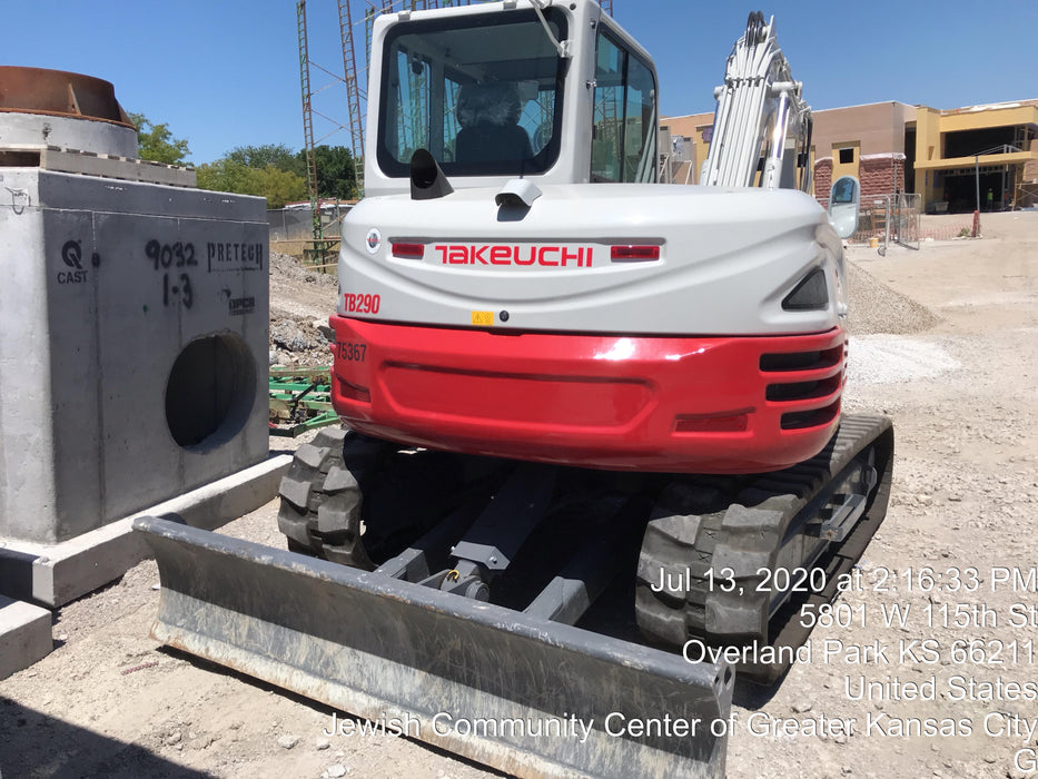 2020 Takeuchi TB290C Cab/Heat/Air, Rubber Tracks, Manual TAG QC