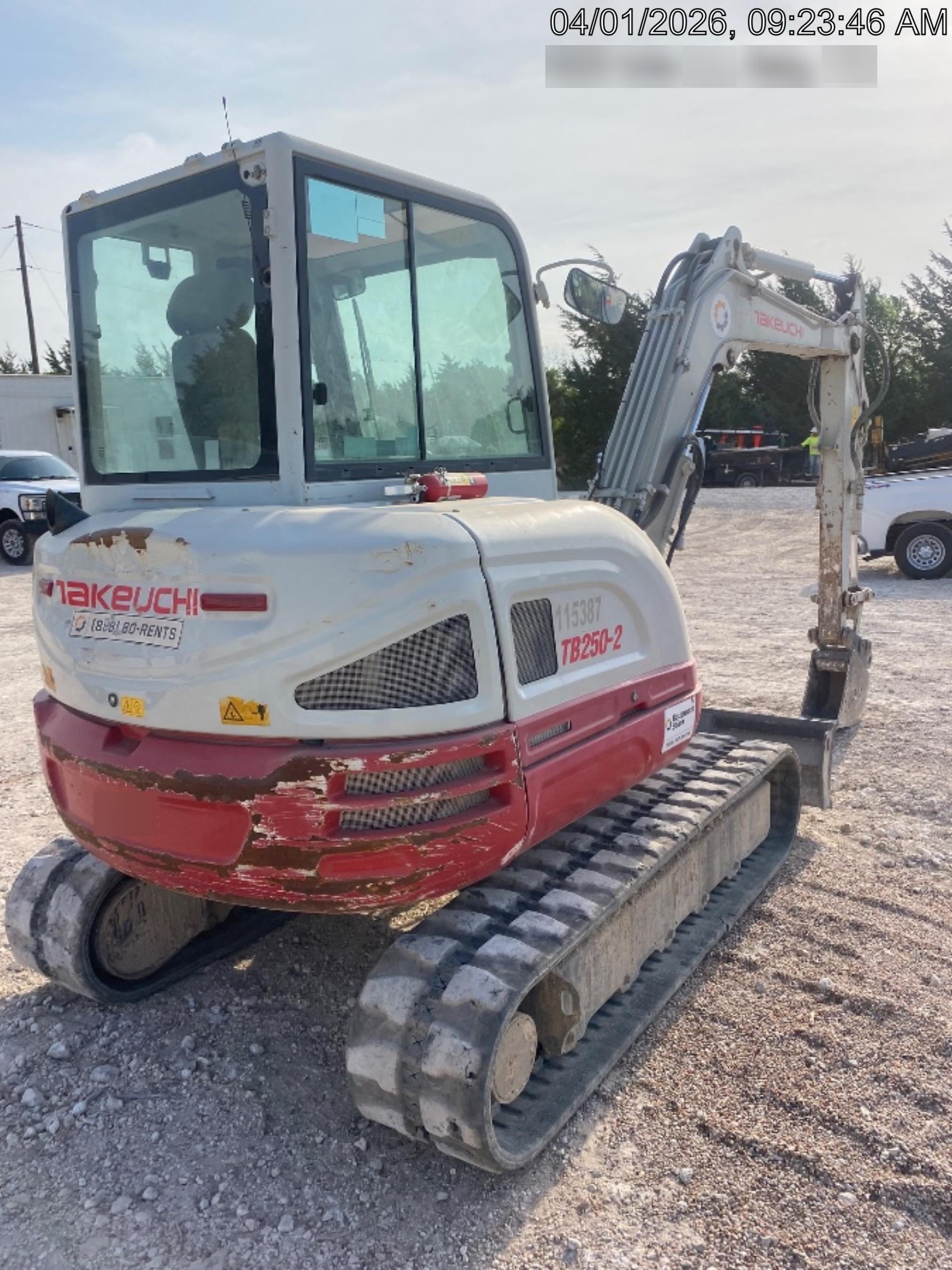 2020 Takeuchi TB250-2C Cab/Heat/Air, Rubber Tracks, Manual TAG QC