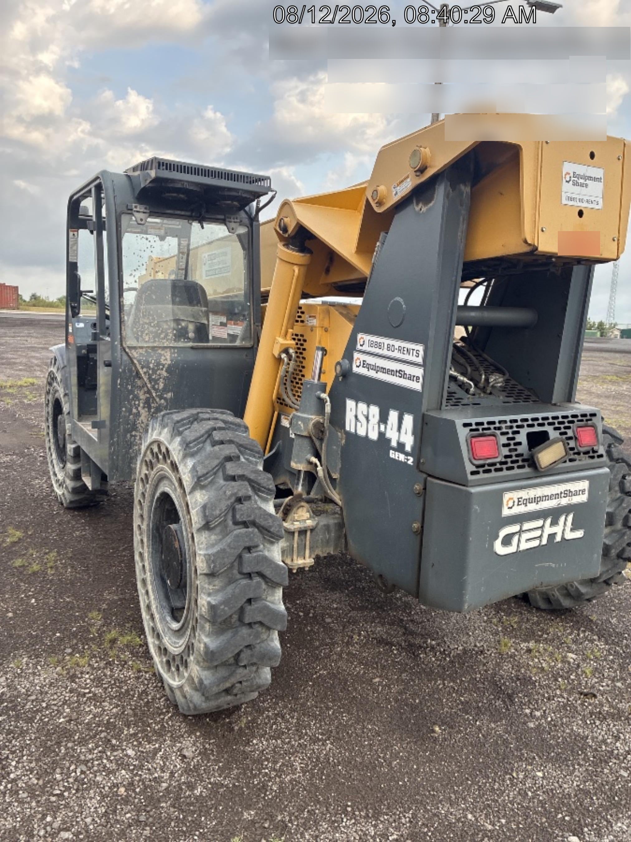 2016 Gehl RS8-44 Standard Rental Specs