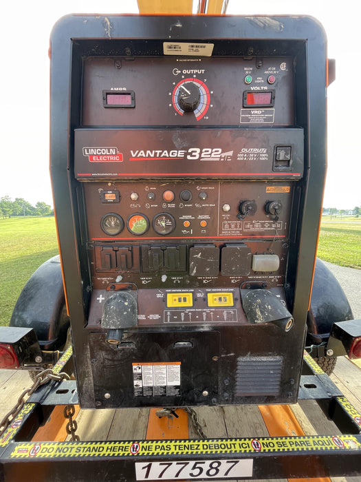 2021 Lincoln Electric Vantage 322 Vantage 322 Ready Pak 3 w/ Decals, ORANGE (includes trailer, cable rack, fender light kit) NO Telematics