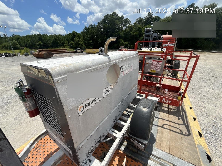 2019 Lincoln Electric Vantage 322 Ready-Pak 3, Two Wheel Trailer, Fender and Light Kit, Cable Rack