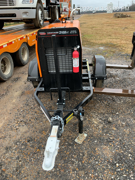 2021 Lincoln Electric Vantage 322 Vantage 322 Ready Pak 3 w/ Decals, ORANGE (includes trailer, cable rack, fender light kit) NO Telematics