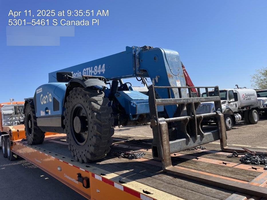 2018 Genie GTH-844 Genie GTH-844 w/Open ROPS, Solid Tires, beacon/work lights, 60" carriage/forks