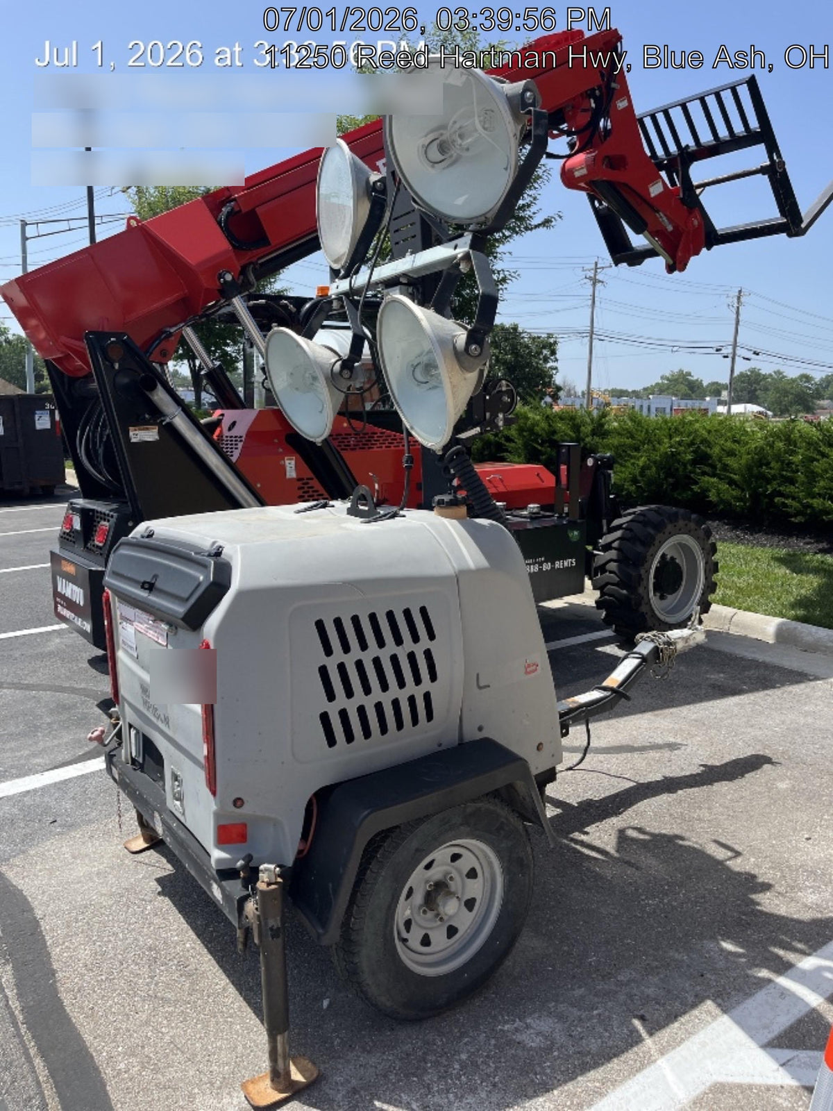 2019 Wacker Neuson LTV6L-MH Wacker Neuson LTV6L Mobile Light Tower w/Fuel Level Sensor Installed