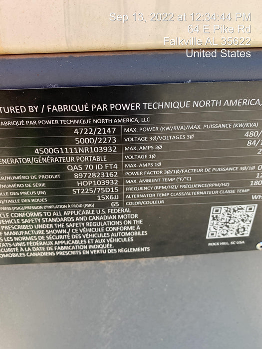 2022 ATLAS COPCO QAS 70