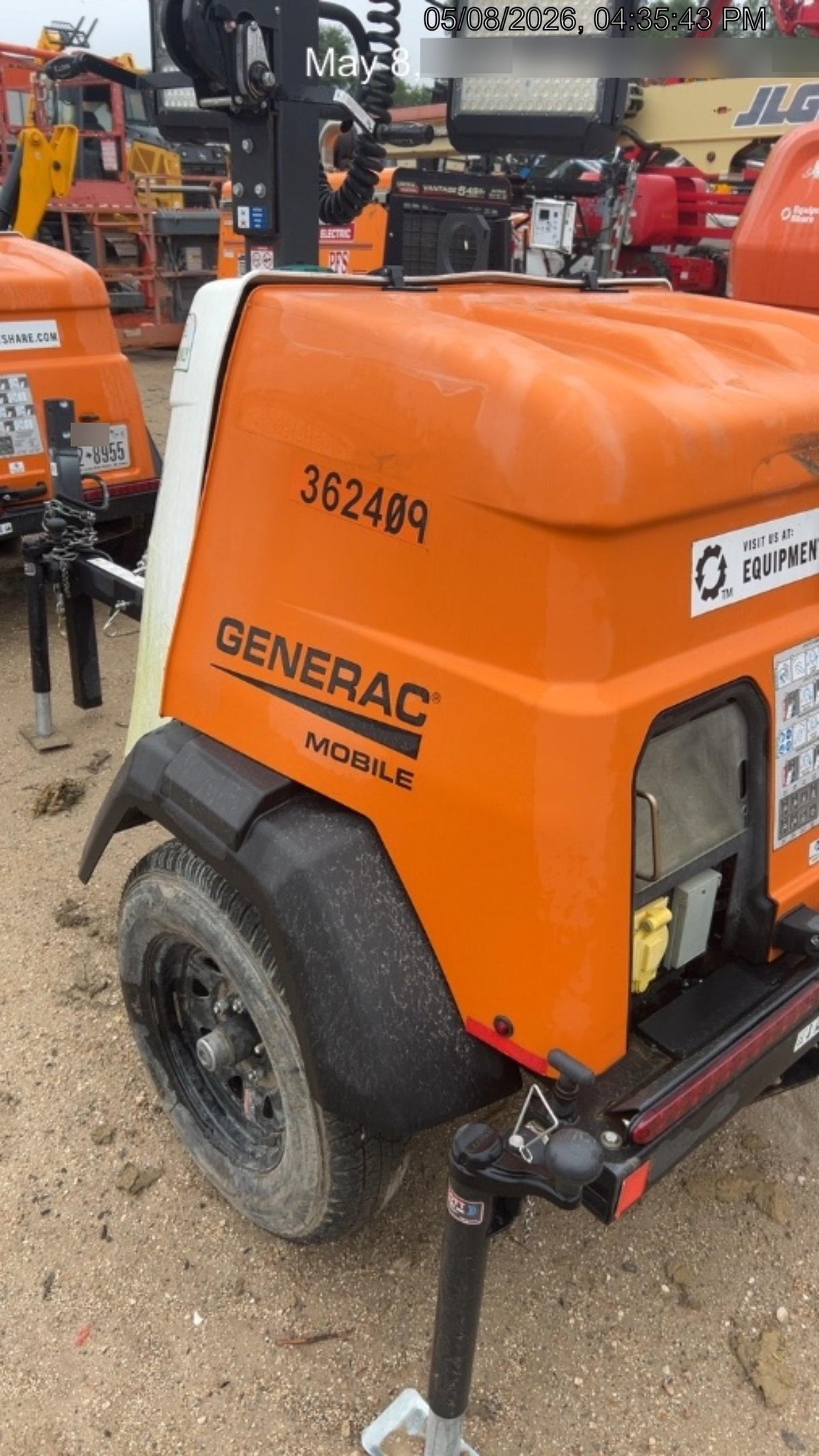 2023 Generac MLT2 Diesel, Flex Switch 120V Input, Powerzone Controller, 
(4) 320W LED Lights, 4kW Generator, 39.9 Gal Fuel Tank, 2" Ball, T3