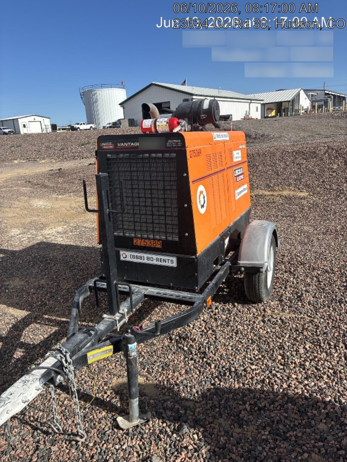 2022 Lincoln Electric Vantage 549X Crosslink Technology, Trailer Mounted, ES Decals, T3