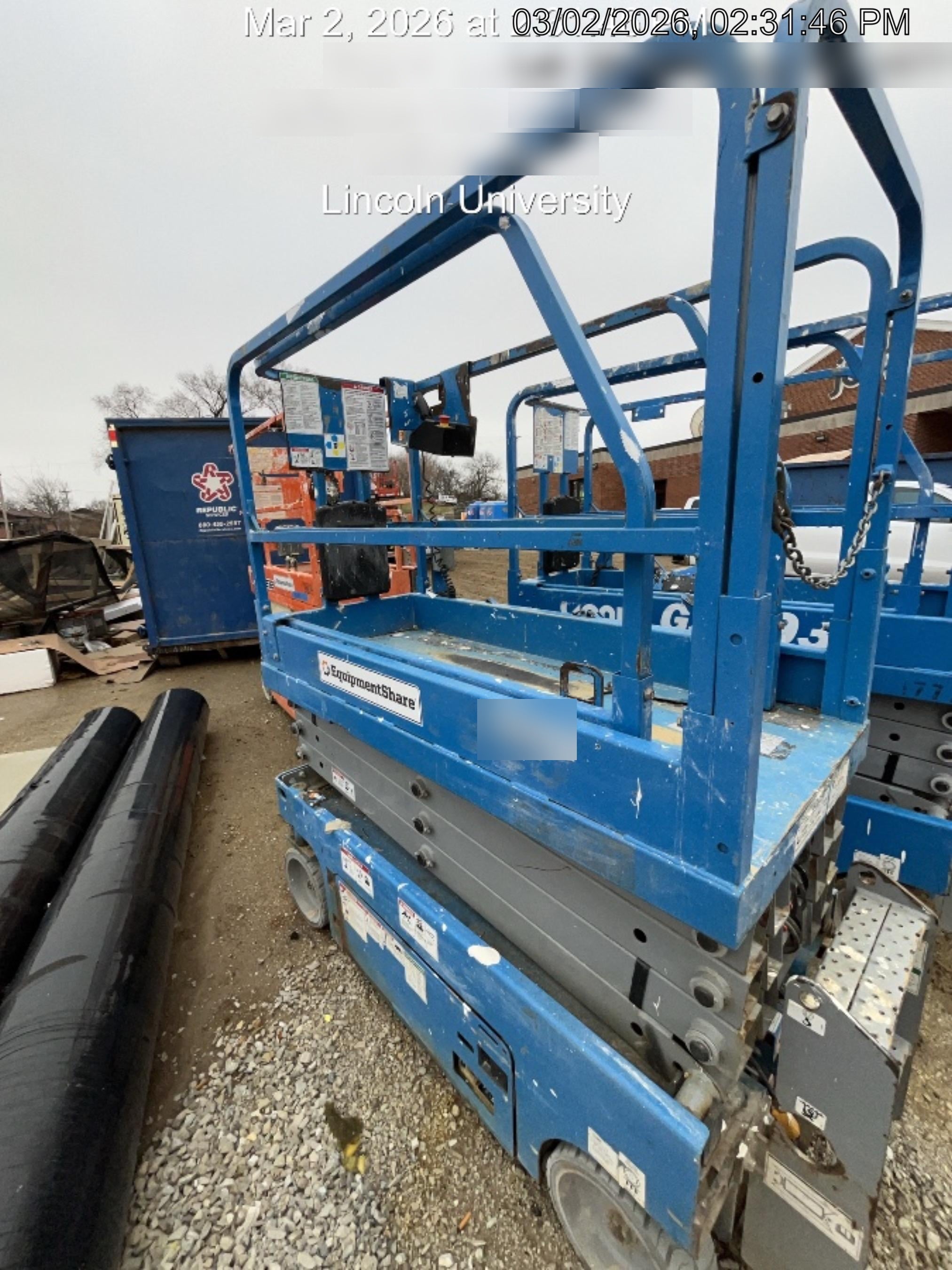 2018 Genie GS-1930 Genie GS-1930 w/Fixed Rail, Chain Entry