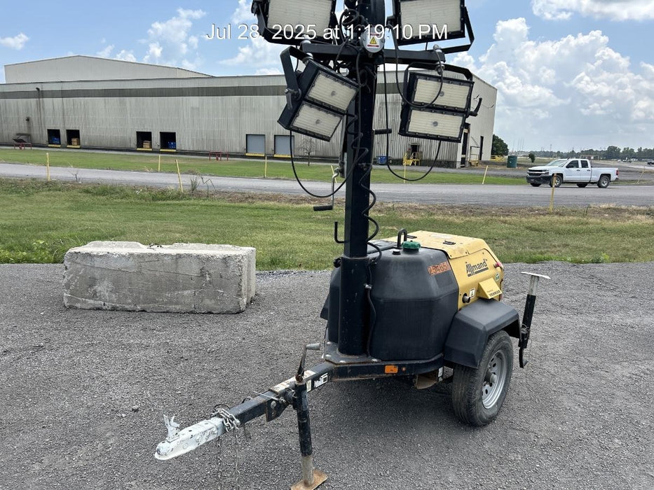 2022 Allmand NLV3GR (4) LED Light Fixture 350W, 23' Vertical Mast, 3kW Prime, Towable, ES Decals, T3