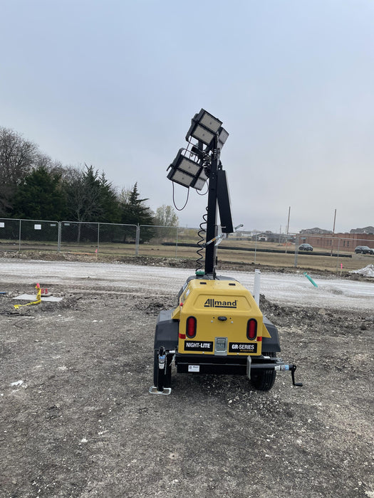 2022 Allmand NLV3GR (4) LED Light Fixture 350W, 23' Vertical Mast, 3kW Prime, Towable, ES Decals, T3