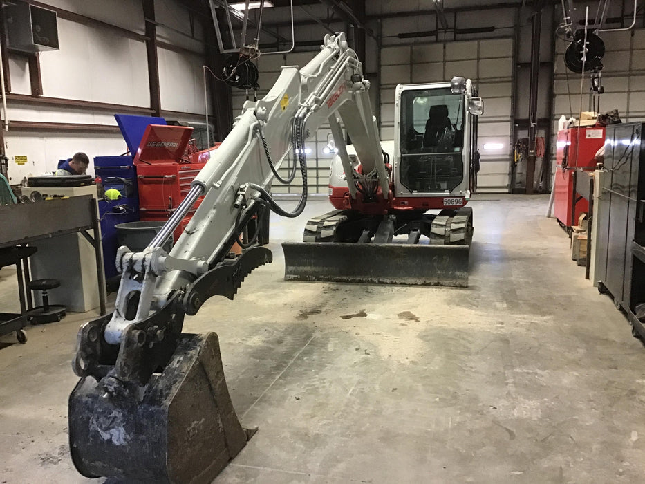 2019 Takeuchi TB290 Cab, AC, Rubber Tracks, Dozer Blade, Travel Alarm, Control Pattern Change Valve, Auxiliary Hydraulics w/18" Quick Coupler Bucket with teeth, 6.2 cu. ft. capacity/24" Quick Coupler Bucket with teeth, 8.6 cu. ft. capacity/36" Quick Coupler Bucket with teeth, 13.4 cu. ft. capacity, Quick Coupler, Hydraulic Thumb Installed