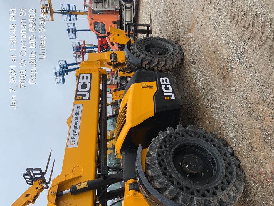 2020 JCB 510-56 Canopy, Solid Tires, Work Lights, Beacon, Aux Hydraulics, Back up Alarm, Lifting Eye, ES Decals
