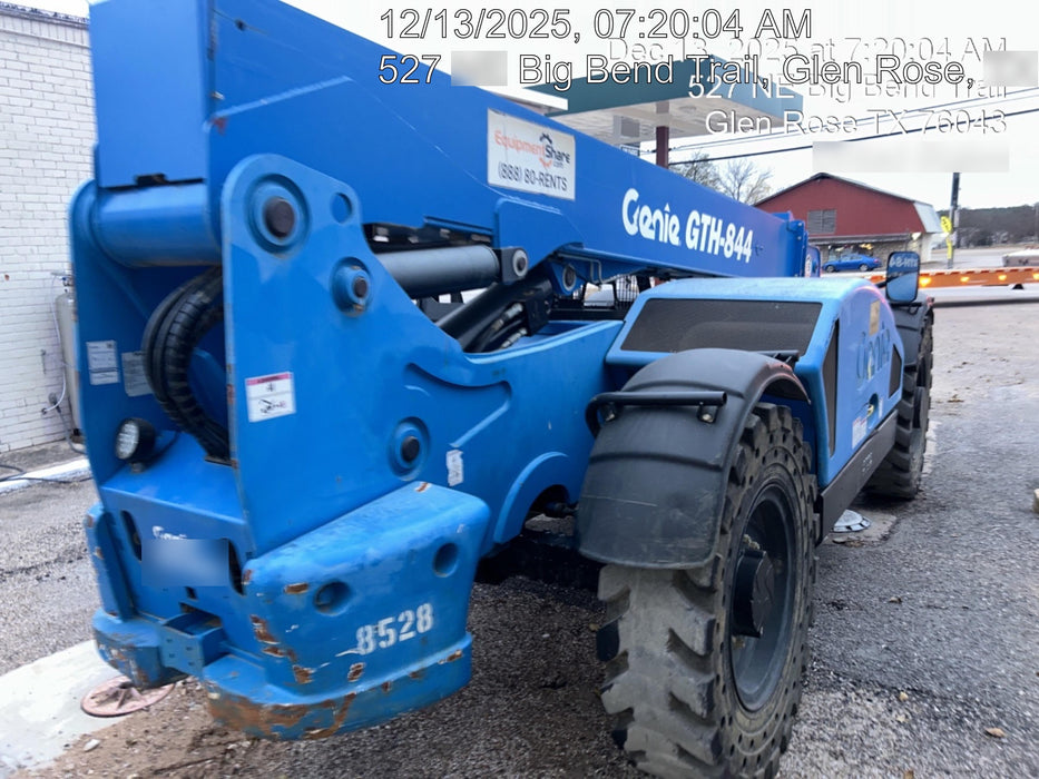 2018 Genie GTH-844 Genie GTH-844D w/Open ROPS, Solid Tires, Work Light/Beacon, 60" Carriage and Forks