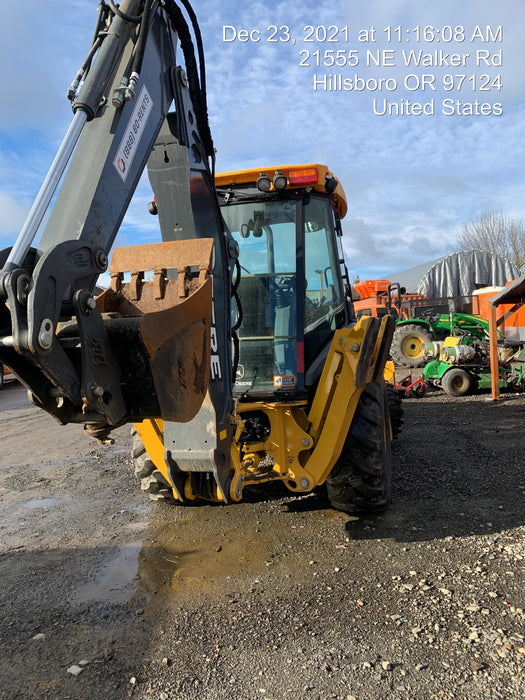 2020 John Deere 310LEP Cab/Heat/Air, 4WD, Standard Stick, Pilot Controls, 2 Way Hydraulics, TAG Manual QC