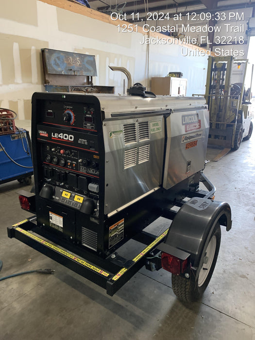 2024 Lincoln Electric LE400 Kubota V1505, Trlr, Cable Rack, Light Kit, ES Decals, T3