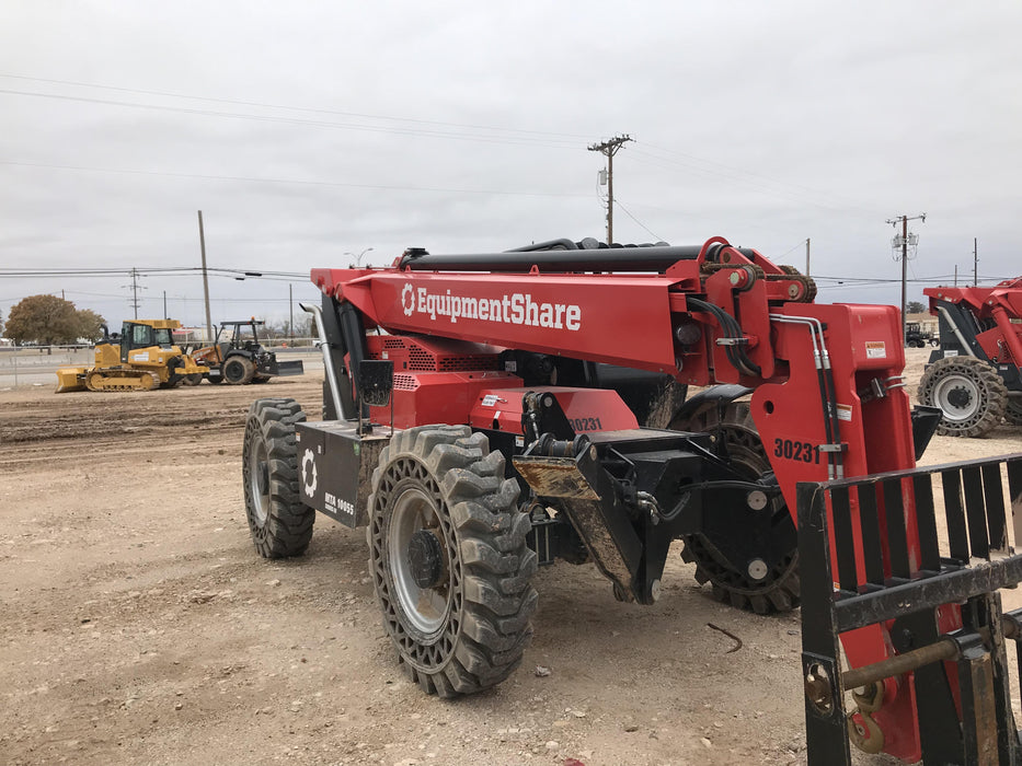2019 Manitou MTA10055 Canopy, 120 HP, Solid Tires, Work Lights, Lift Hook, Auxiliary Hydraulics 66" Carriage and 60" Forks