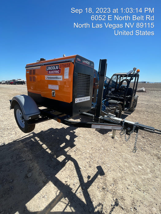 2022 Lincoln Electric LE400 Kubota V1505, Trlr, Cable Rack, Light Kit, ES Decals, T3