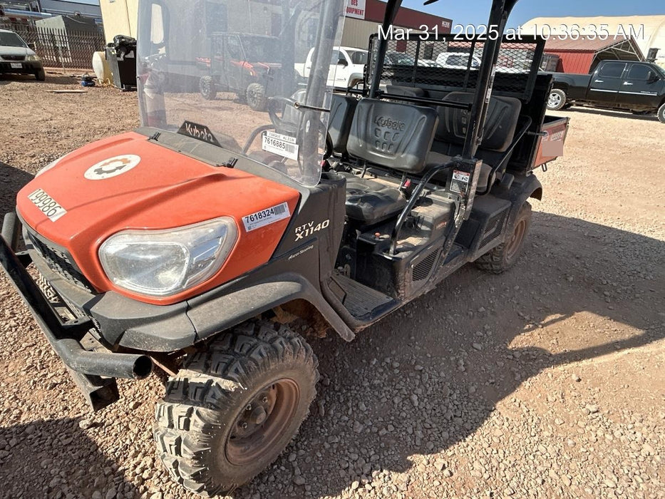 2022 Kubota RTV-X1140W-H Plastic Canopy, Windshield Acrylic Clear, LED Strobe Light, Wire Harness Kit, Back up Alarm