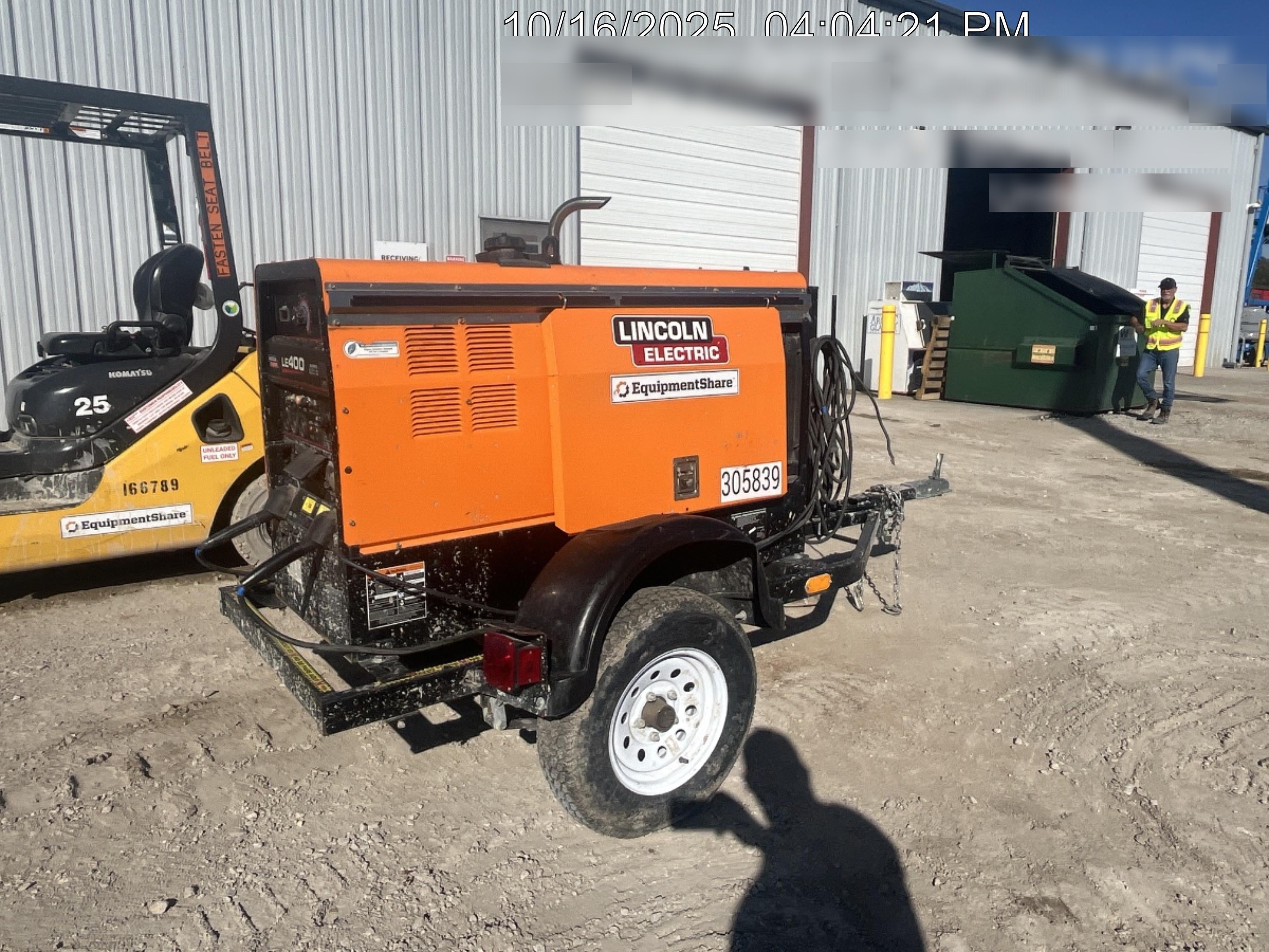 2023 Lincoln Electric LE400 Kubota V1505, Trlr, Cable Rack, Light Kit, ES Decals, T3